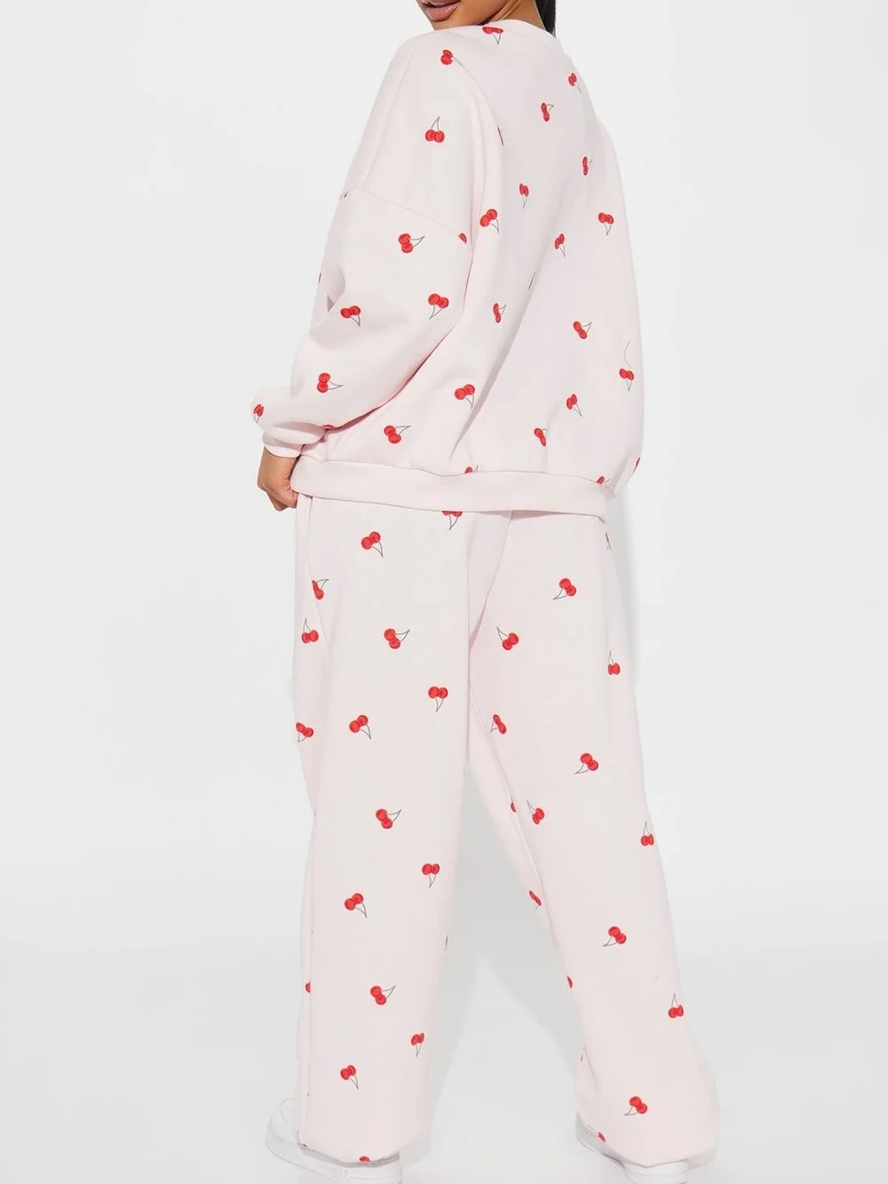 Kids Cherry-Print Pink Pajama Set